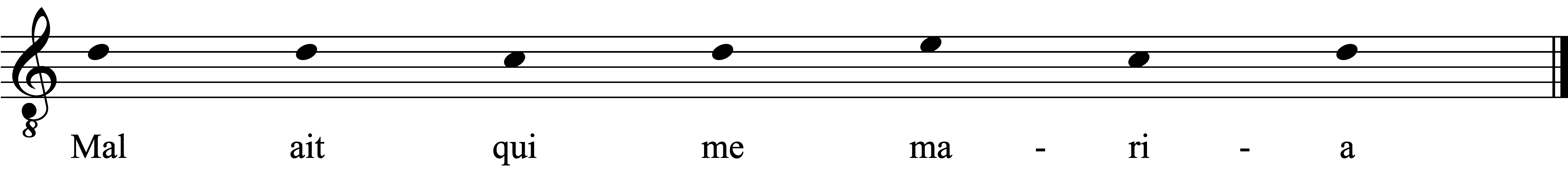 Refrain musical notation